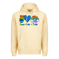 Pina Colada Peace Love Pride Premium Hoodie - Jasminsmagicworld