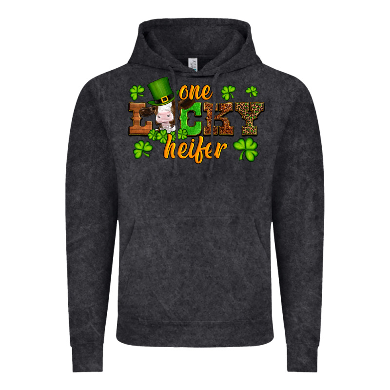 St Patricks One Lucky Heifer Baby Cow Vintage Hoodie by Artiststas | Teevron