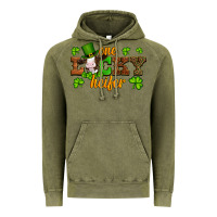 Vintage Olive st patricks one lucky heifer baby cow Vintage Hoodie - Artiststas