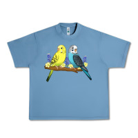 Pebble Blue cute budgies Urban Heavy Tee - linhVisuals