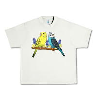 Pistachio cute budgies Urban Heavy Tee - linhVisuals