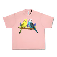 Salmon cute budgies Urban Heavy Tee - linhVisuals