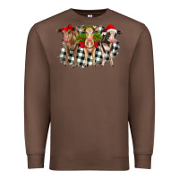 Chestnut Christmas heifers front view Premium Sweatshirt - RanaPortraitStore