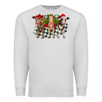 Dove Grey Christmas heifers front view Premium Sweatshirt - RanaPortraitStore