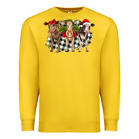 Lemon Christmas heifers front view Premium Sweatshirt - RanaPortraitStore
