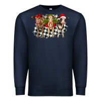 Navy Christmas heifers front view Premium Sweatshirt - RanaPortraitStore