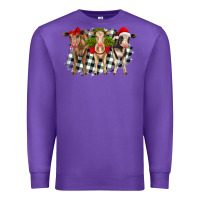 Purple Christmas heifers front view Premium Sweatshirt - RanaPortraitStore