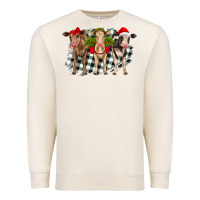 Sandshell Christmas heifers front view Premium Sweatshirt - RanaPortraitStore