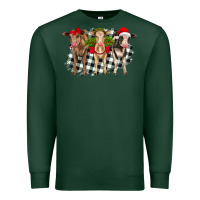 Sports Green Christmas heifers front view Premium Sweatshirt - RanaPortraitStore