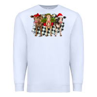 White Christmas heifers front view Premium Sweatshirt - RanaPortraitStore