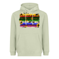 Matcha serape sunflowers leopard cowhide background Heavyweight Hoodie - RanaPortraitStore