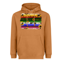 Meerkat serape sunflowers leopard cowhide background Heavyweight Hoodie - RanaPortraitStore