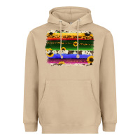 Mushroom serape sunflowers leopard cowhide background Heavyweight Hoodie - RanaPortraitStore