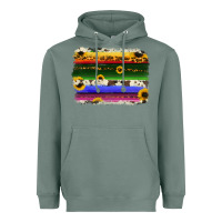 Sage serape sunflowers leopard cowhide background Heavyweight Hoodie - RanaPortraitStore
