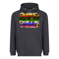 Smoke serape sunflowers leopard cowhide background Heavyweight Hoodie - RanaPortraitStore