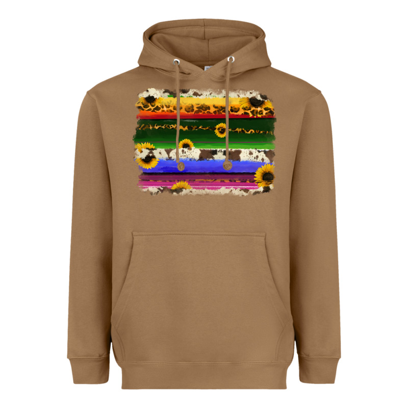 Serape Sunflowers Leopard Cowhide Background Heavyweight Hoodie by RanaPortraitStore | Teevron