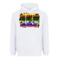 White serape sunflowers leopard cowhide background Heavyweight Hoodie - RanaPortraitStore
