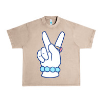 French Oak girl peace sign Urban Heavy Tee - linhVisuals