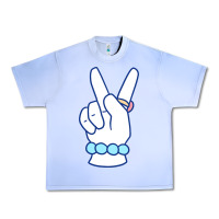 Grape Ice girl peace sign Urban Heavy Tee - linhVisuals