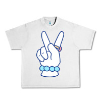 Lunar Rock girl peace sign Urban Heavy Tee - linhVisuals