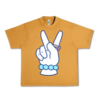 Peanut Butter girl peace sign Urban Heavy Tee - linhVisuals