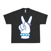 Pigment Black girl peace sign Urban Heavy Tee - linhVisuals