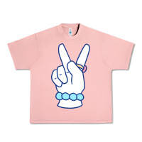 Salmon girl peace sign Urban Heavy Tee - linhVisuals