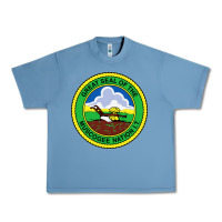 Pebble Blue great seal of the muscogee nation Urban Heavy Tee - linhVisuals