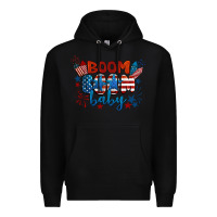 Black boom boom baby 4th of july Premium Hoodie - BarkalooDesign