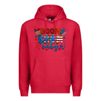 Cardinal boom boom baby 4th of july Premium Hoodie - BarkalooDesign