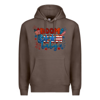 Coffee boom boom baby 4th of july Premium Hoodie - BarkalooDesign