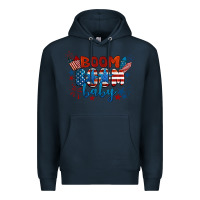 Navy boom boom baby 4th of july Premium Hoodie - BarkalooDesign