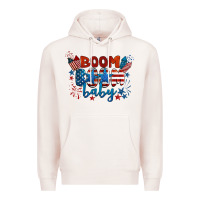 Pale Pink boom boom baby 4th of july Premium Hoodie - BarkalooDesign