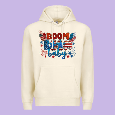 Boom Boom Baby 4th Of July Premium Hoodie Designed By Barkaloodesign