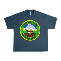 Midnight Navy great seal of the muscogee nation Urban Heavy Tee - linhVisuals