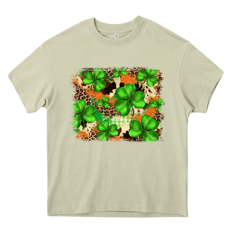 St.patricks Plaid  Green Glitter Cowhide  Leopard Heavy Core Tee by FaDigitalArtStudio | Teevron
