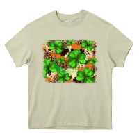 Mossy st.patricks plaid  green glitter cowhide  leopard Heavy Core Tee - FaDigitalArtStudio