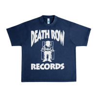 Navy #death row record Urban Heavy Tee - linhVisuals