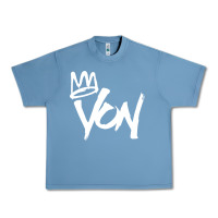 Pebble Blue KING VON MERCH Urban Heavy Tee - linhVisuals