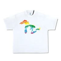 White all michigan great lakes rainbow colors Urban Heavy Tee - linhVisuals
