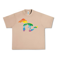 All Michigan Great Lakes Rainbow Colors Urban Heavy Tee | Teevron