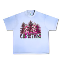 Grape Ice Merry Christmas pink  trees Urban Heavy Tee - CowhideDigitalArt
