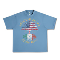 Pebble Blue american grown italian roots italy flag vintage tree Urban Heavy Tee - linhVisuals