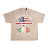 French Oak american grown italian roots usa italy flag tree Urban Heavy Tee - linhVisuals