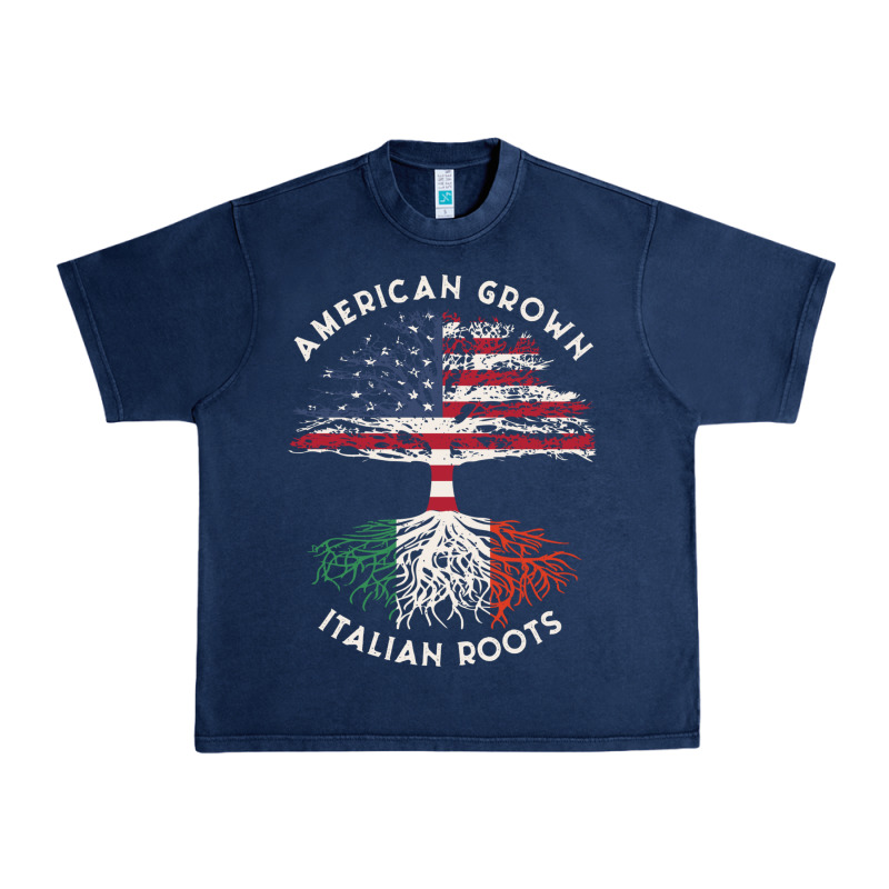 American Grown Italian Roots Usa Italy Flag Tree Urban Heavy Tee by linhVisuals | Teevron