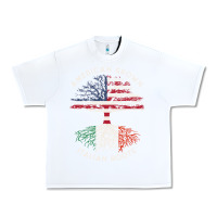 White american grown italian roots usa italy flag tree Urban Heavy Tee - linhVisuals