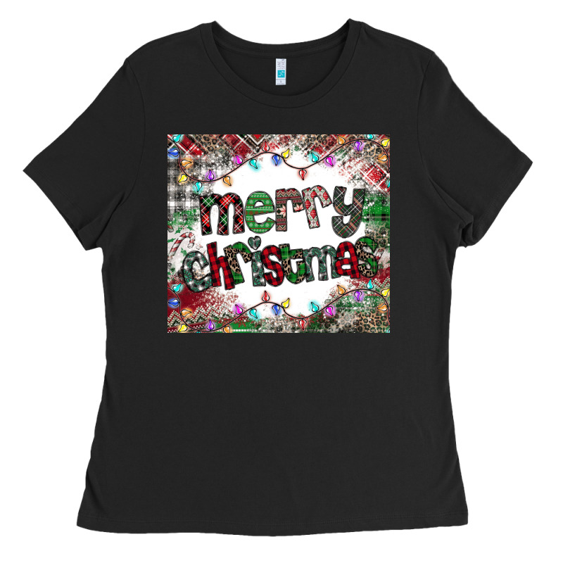 Merry Christmas Ladies Tee by CowhideDigitalArt | Teevron