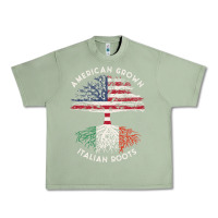 Oil Green american grown italian roots usa italy flag tree Urban Heavy Tee - linhVisuals