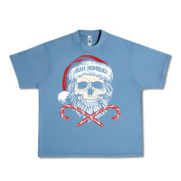 Pebble Blue bah humbug skull santa hat christmas funny quote Urban Heavy Tee - linhVisuals