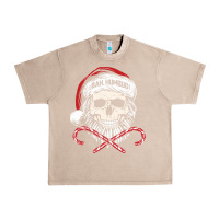 French Oak bah humbug skull santa hat christmas funny quote Urban Heavy Tee - linhVisuals